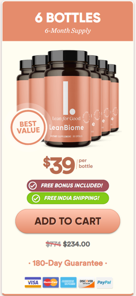 LeanBiome six bottle price